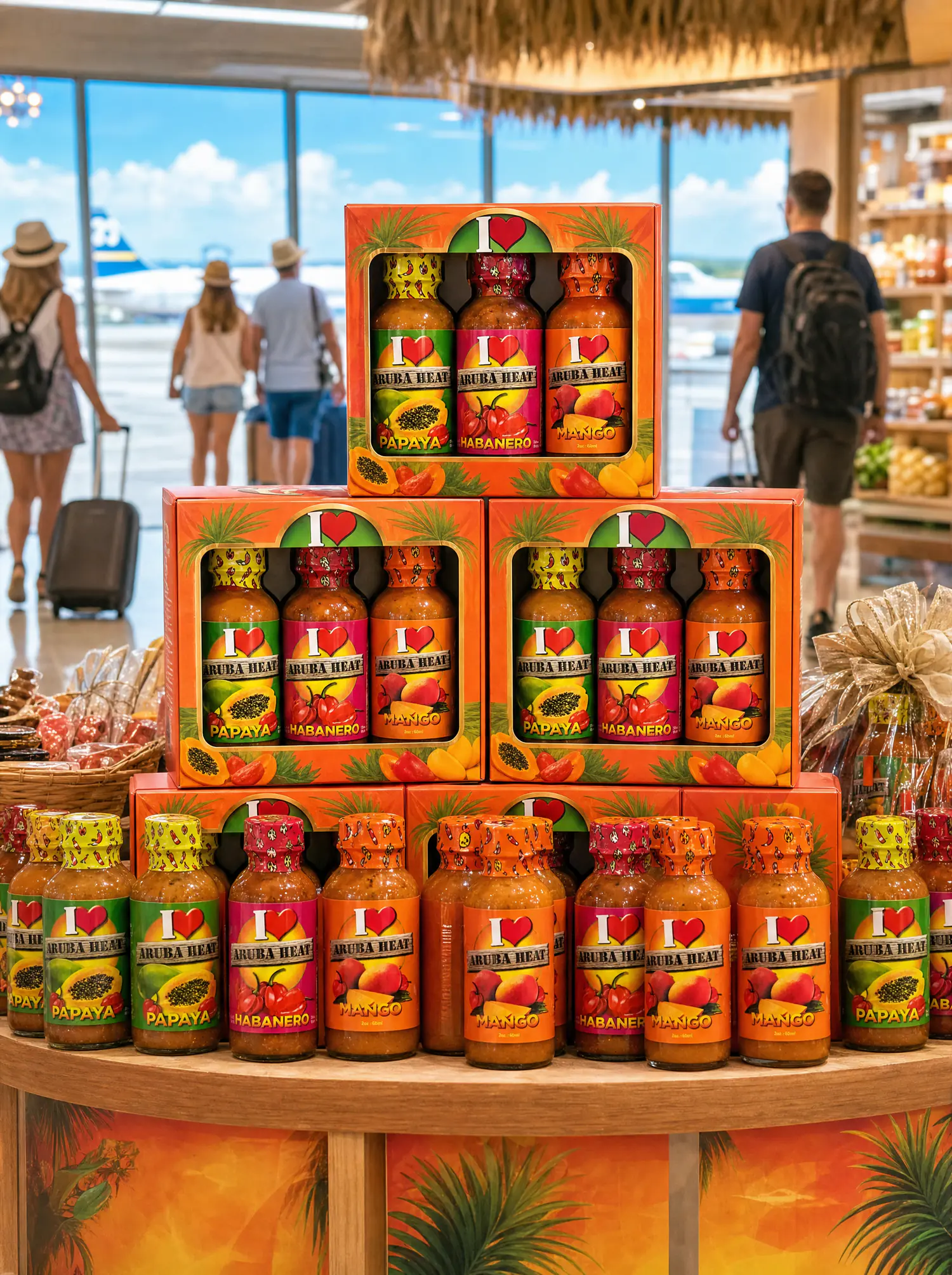 An Aruba Heat gift pack at the airport
