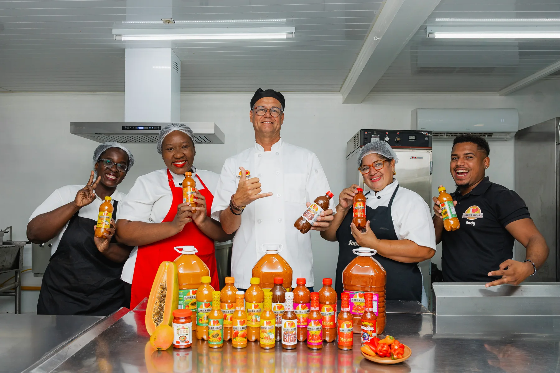 The Aruba Heat team in the factory